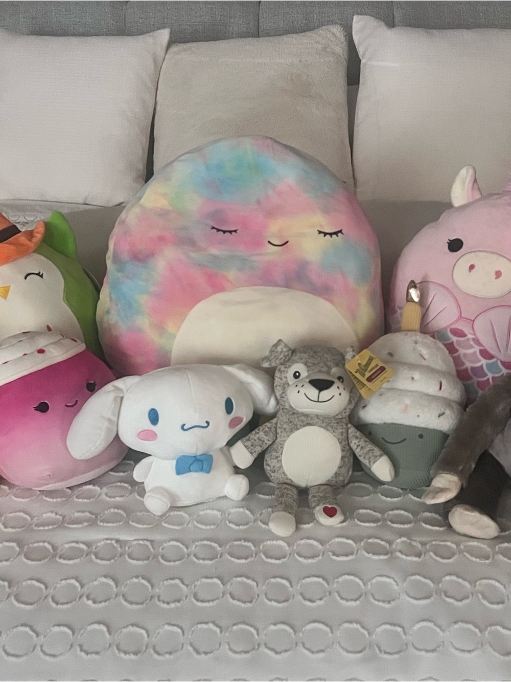 Pastel Tie-Dye Plush Pillow - Smiling Sqaushie